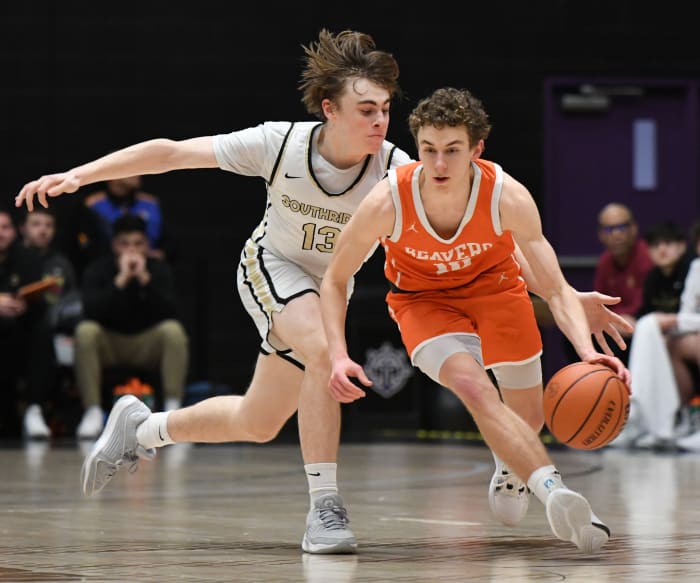 Beaverton Southridge 6A Oregon boys basketball quarterfinal 2024 Taylor Balkom 42